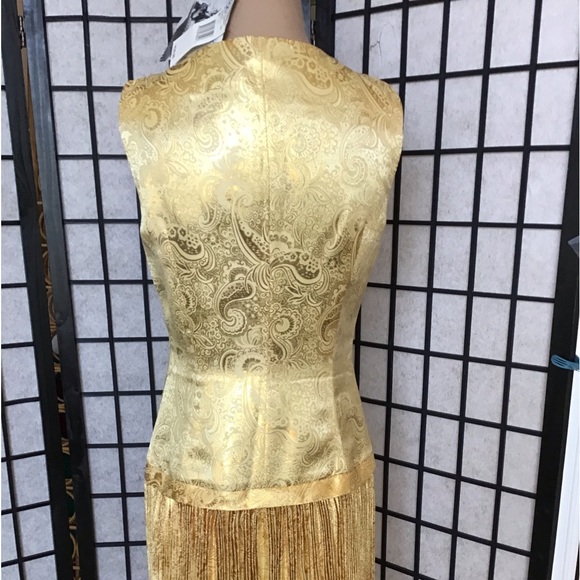 Betsy Johnson Rare Runway Never worn Gold Lame Size 6 - Picture 2 of 4